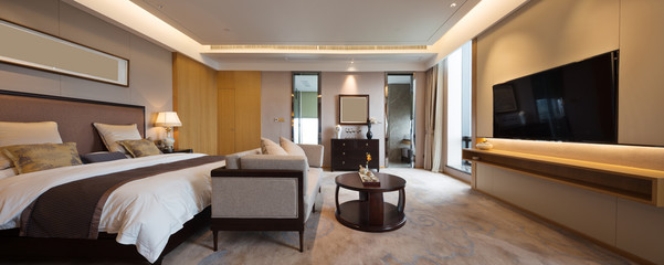interior of modern luxury bedroom
