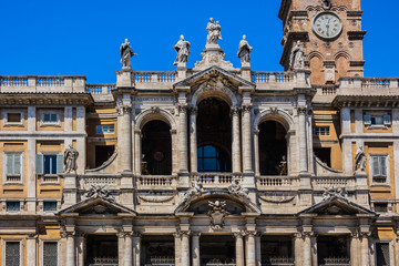 Basilica of Saint Mary Major (Basilica di Santa Maria Maggiore, 1743) - Papal major basilica and largest church in Rome dedicated to Blessed Virgin Mary. Italy.