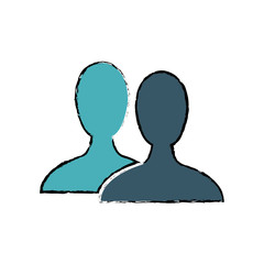silhouette people avatar social media vector illustration