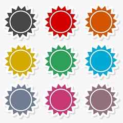 Isolated big sun icon vector 