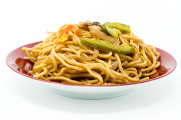 fried noodle asian food on the table