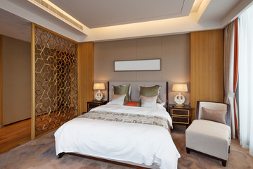 Fototapeta na wymiar interior of modern luxury bedroom