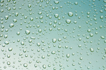 Background of water drops on the surface