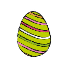 colored easter egg celebration spring party vector illustration