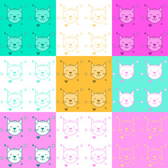 Texture with cats