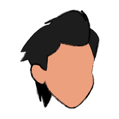 avatar man male young character face vector illustration