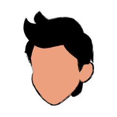 avatar man male young character face vector illustration