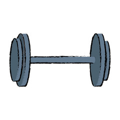 dumbbell weight gym equipment image vector illustration