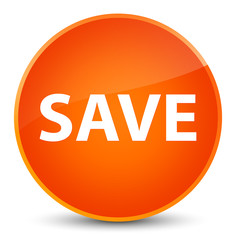 Save elegant orange round button