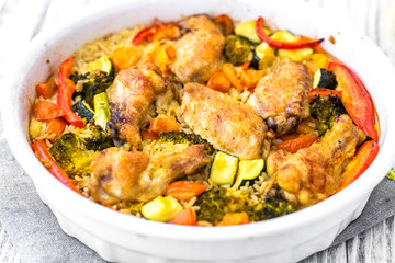  Traditional dish of rice,vegetable and meat-pilaf