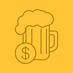 Buy beer color linear icon
