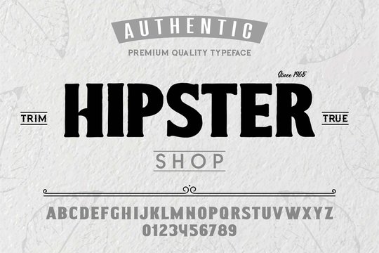Font.Alphabet.Script.Typeface.Label.Hipster  typeface.For labels and different type designs