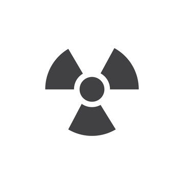 Radiation icon in black on a white background. Vector illustration
