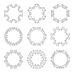 Set of Decoration Frame. Geometric lines. 