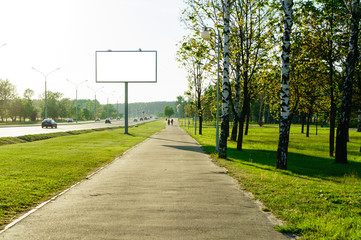 horizontal blank billboard