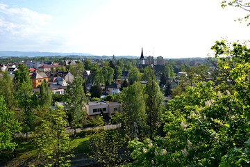 Czeski Cieszyn ze wzgórza zamkowego, Polska © Marta