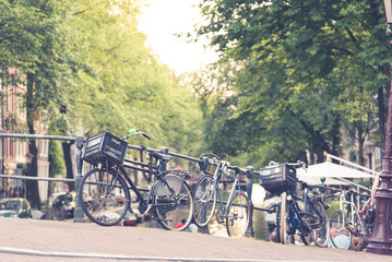 Fototapeta na wymiar Amsterdam bicycles