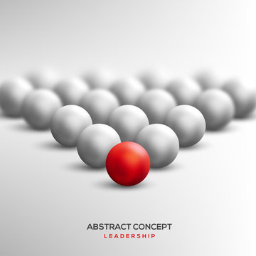 Abstract Leadership Concept With Red Ball