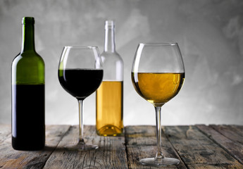 Red and white wine