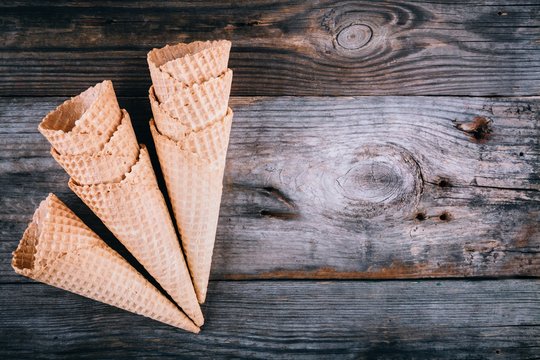 Ice cream waffle cones