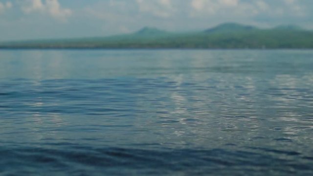 Water of the lake Sevan in Armenia