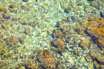 Water and bottom of Adriatic sea