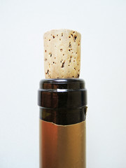 Wine bottle cork. Beverage concept background.
