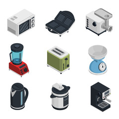 Kitchen Appliances Icons Set