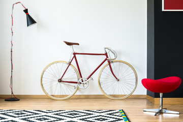 Red and stylish bike