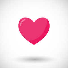 Heart vector flat icon