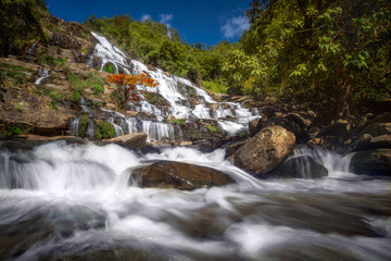 Fototapeta na wymiar Mae Ya waterfall at Doi Inthanon National Park, Chiangmai, Thailand