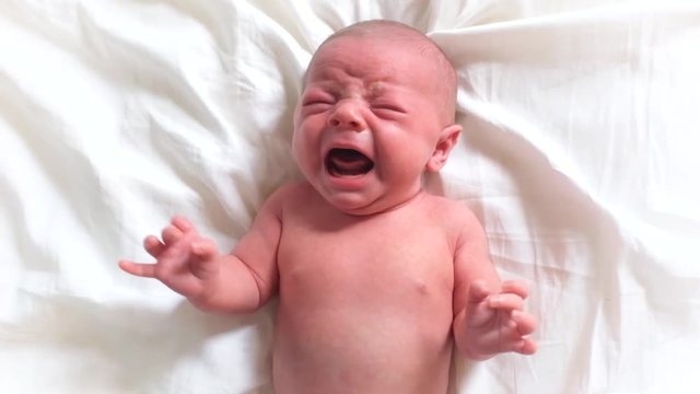 Crying newborn baby