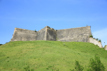 Fototapeta na wymiar The medieval Citadel of Givet in Ardennes, France