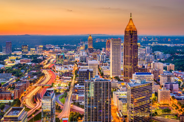 Atlanta, Georgia, USA Skyline - obrazy, fototapety, plakaty