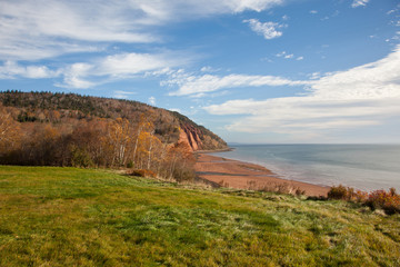 A view of the famous Cape Split or Blomidon Provincial park in Nova Scotia