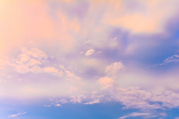 sky and clouds of heaven With sunset and colorful