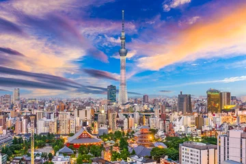 Tuinposter Tokyo, Japan Skyline © SeanPavonePhoto