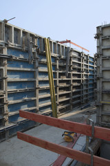 construction site concrete works cladding