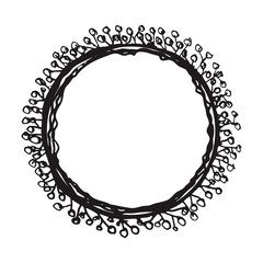 Hand drawn wreath. Floral design