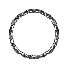 Hand drawn wreath. Floral design