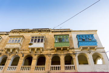 Fototapeta premium Typical street view of Valletta in Malta