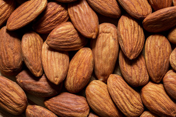 Dry brown apricot kernels full screen