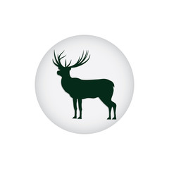 Deer logo isolated on white background - art abstract creative modern vector