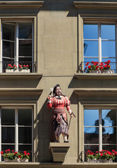 Statue on building