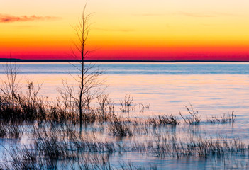 Obraz premium Sunrise at lake Huron