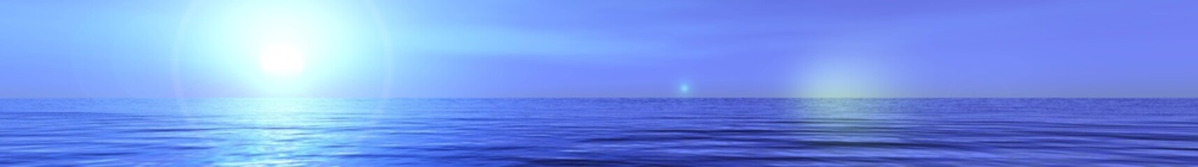 Obraz premium Panorama of the sea, sunset over the sea, oceanic sunrise 