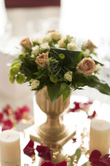 Close up of a gorgeous flower bouquet, wedding time