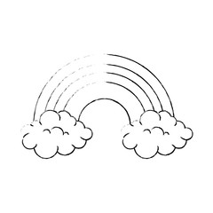 Beautiful rainbow cartoon icon vector illustration graphic design