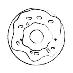 Delicious donut cartoon icon vector illustration graphic design