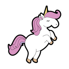 Cute unicorn cartoon icon vector illustration graphic design